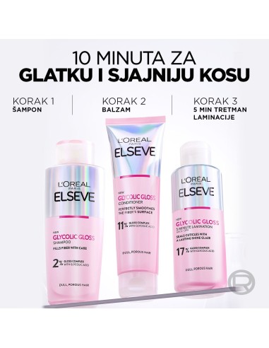 L'Oreal Paris Elseve Glycolic Gloss šampon za kosu bez sjaja