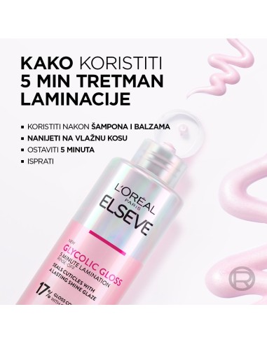 L'Oreal Paris Elseve Glycolic Gloss tretman laminacije