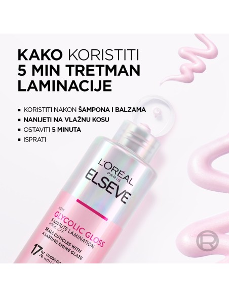 L'Oreal Paris Elseve Glycolic Gloss tretman laminacije