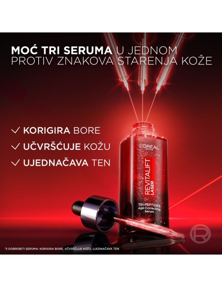 L’Oreal Paris Revitalift Laser Tri-peptidni serum za korekciju znakova starenja, 30ml