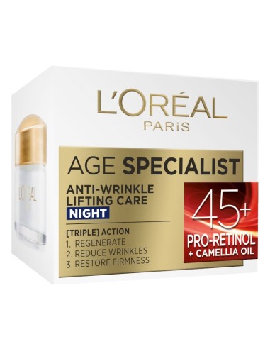 L'Oreal Paris Age Specialist Anti-Wrinkle 45+ Noćna njega protiv bora 50 ml