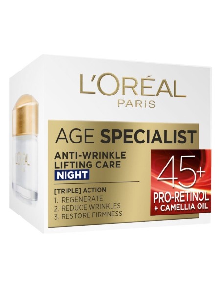 L'Oreal Paris Age Specialist Anti-Wrinkle 45+ Noćna njega protiv bora 50 ml