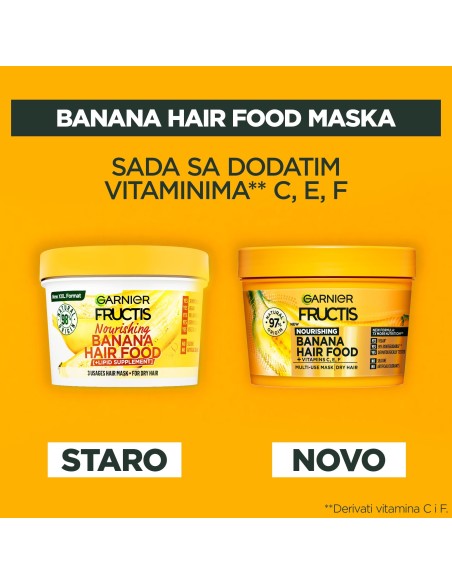 Garnier Fructis Hair Food Banana Maska 390 ml