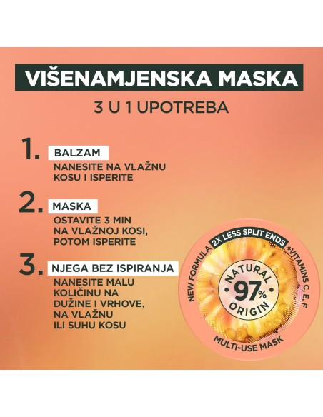 Garnier Fructis Hair Food Pineapple maska za kosu 390 ml
