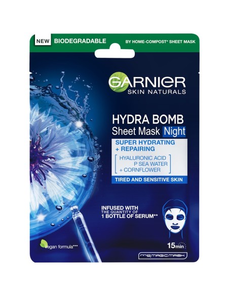 Garnier Skin Naturals Hydra Bomb Tissue Mask Night noćna maska za lice 32 g