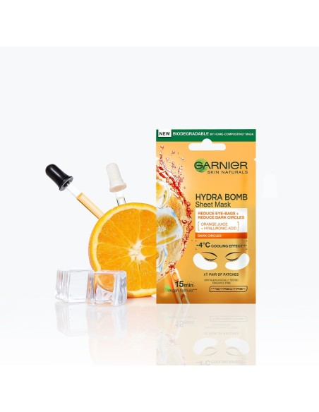 Garnier Skin Naturals Eye Tissue maska za oči protiv tamnih krugova