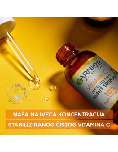 Garnier Skin Naturals Vitamin C noćni serum za blistavu kožu 30ml