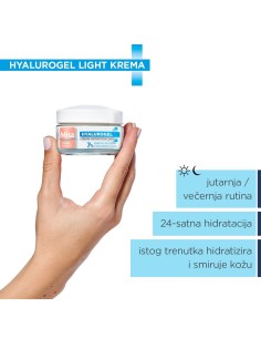 Mixa Hyalurogel Light intenzivna hidratacija, osjetljiva normalna i dehidrirana koža 50 ml 2
