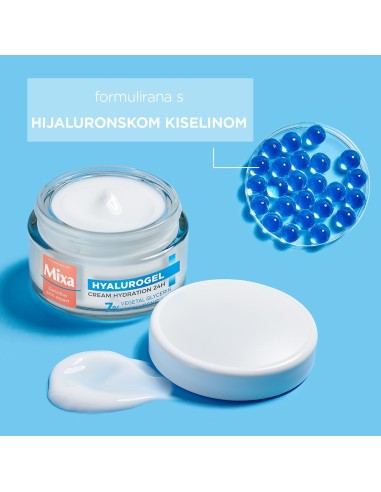 Mixa Hyalurogel Light intenzivna hidratacija, osjetljiva normalna i dehidrirana koža 50 ml