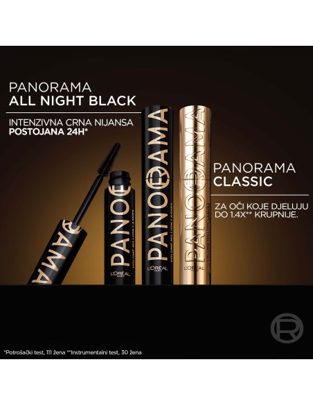 L'Oréal Paris Panorama All Night Black Maskara