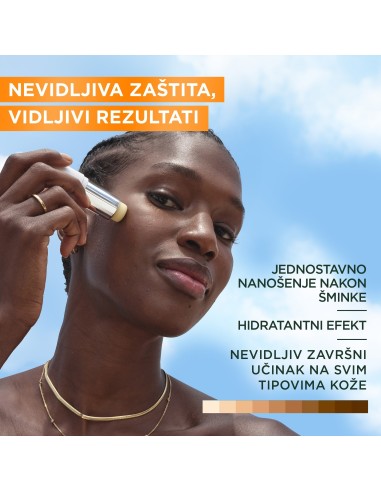 Garnier Ambre Solaire Super UV nevidljivi stik za lice za zaštitu od sunca SPF50+
