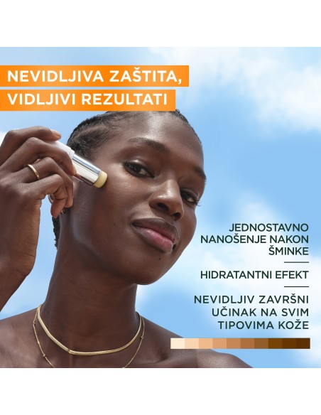 Garnier Ambre Solaire Super UV nevidljivi stik za lice za zaštitu od sunca SPF50+