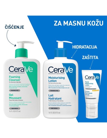 CeraVe Pjenušavi gel za čišćenje za normalnu do masnu kožu + Refill Promo pakiranje