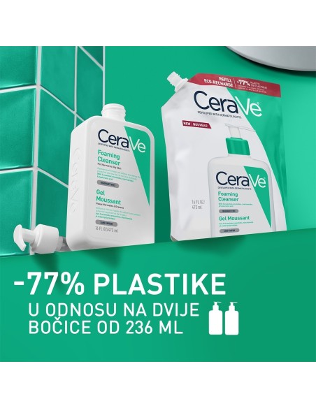 CeraVe Pjenušavi gel za čišćenje za normalnu do masnu kožu + Refill Promo pakiranje