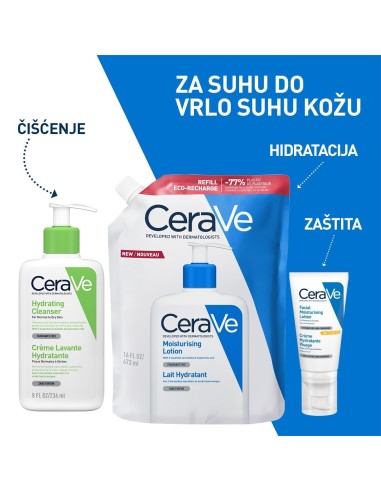 CeraVe Hidratantni losion za suhu do vrlo suhu kožu + Refill Promo pakiranje