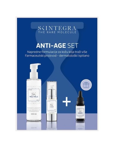 Skintegra Anti-Age Set Melt Milk mlijeko za čišćenje lica + Lunar Krema + Lunar Serum Concentrate Promo pakiranje