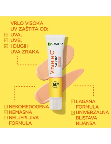 Garnier Skin Naturals Vitamin C dnevni fluid za blistavu kožu SPF50+  40ml