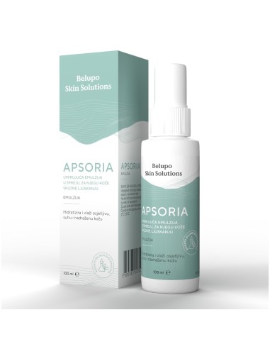 Belupo Skin Solutions Apsoria otopina  umirujuća emulzija u spreju, za njegu kože sklone ljuskanju