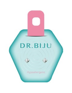 Dr. Biju Hipoalergene naušnice DSQ40C001 SQUARE 4.0 mm Crystal