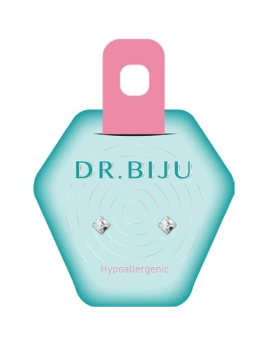 Dr. Biju Hipoalergene naušnice DSQ40C001 SQUARE 4.0 mm Crystal