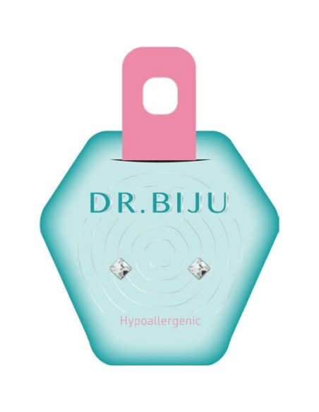 Dr. Biju Hipoalergene naušnice DSQ40C001 SQUARE 4.0 mm Crystal