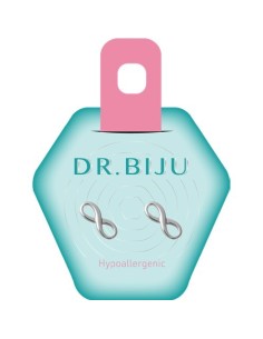 Dr. Biju Hipoalergene naušnice DIN100B020 INFINITY 10 mm White bronze