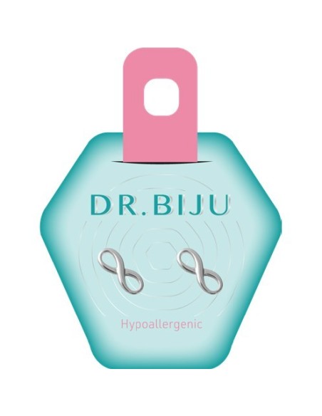Dr. Biju Hipoalergene naušnice DIN100B020 INFINITY 10 mm White bronze