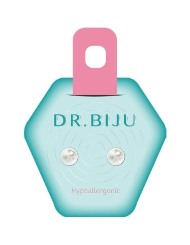 Dr. Biju Hipoalergene naušnice DPE60C650 PEARL 6.0 mm White