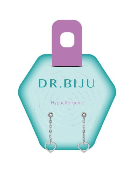 Dr. Biju Hipoalergene naušnice DDH33C001 DROP HEARTH 3.3 mm Crystal