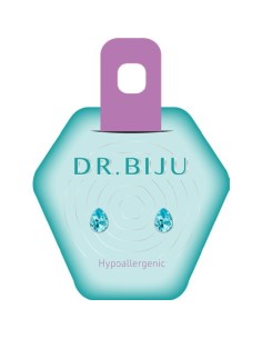 Dr. Biju Hipoalergene naušnice DBP60C016 PEAR 6.0 mm Aqua bohemica