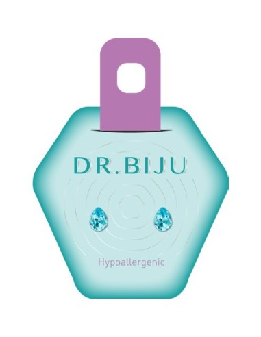 Dr. Biju Hipoalergene naušnice DBP60C016 PEAR 6.0 mm Aqua bohemica
