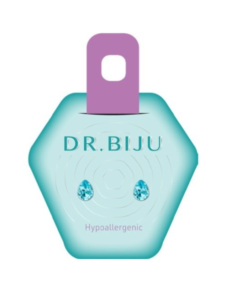 Dr. Biju Hipoalergene naušnice DBP60C016 PEAR 6.0 mm Aqua bohemica