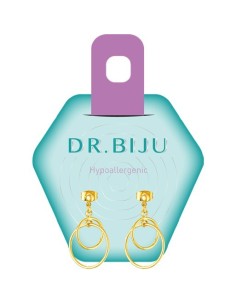 Dr. Biju Hipoalergene naušnice DDR180B030 DUO RING 18 mm Gold