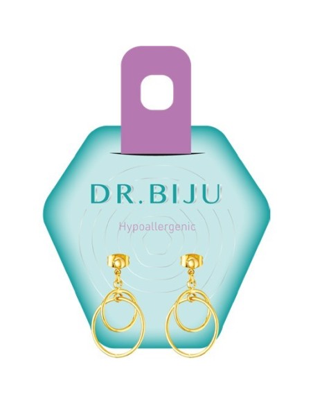 Dr. Biju Hipoalergene naušnice DDR180B030 DUO RING 18 mm Gold
