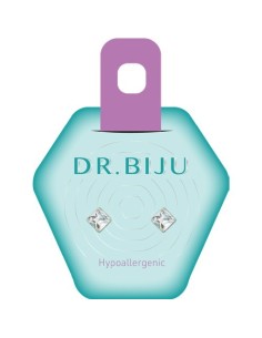 Dr. Biju Hipoalergene naušnice DSQ60C001SQUARE 6.0 mm Crystal