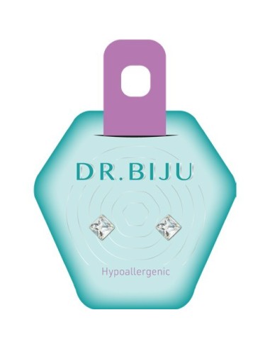 Dr. Biju Hipoalergene naušnice DSQ60C001SQUARE 6.0 mm Crystal