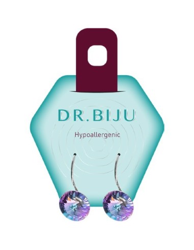 Dr. Biju Hipoalergene naušnice DRP100C001 RIVOLO PENDANT 10 mm Vitral light