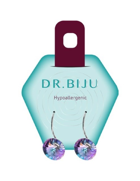 Dr. Biju Hipoalergene naušnice DRP100C001 RIVOLO PENDANT 10 mm Vitral light