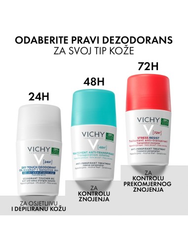 Vichy Deodorant Roll-on dezodorans protiv prekomjernog znojenja do 48h (zeleni)