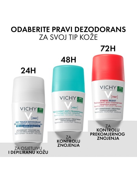 Vichy Deodorant Roll-on dezodorans protiv prekomjernog znojenja do 48h (zeleni)