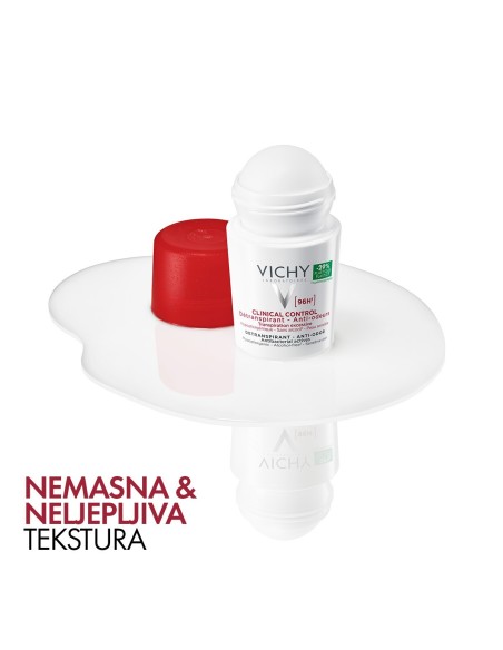 Vichy Deodorant Clinical Control Roll-on dezodorans protiv neugodnih mirisa do 96h (white)