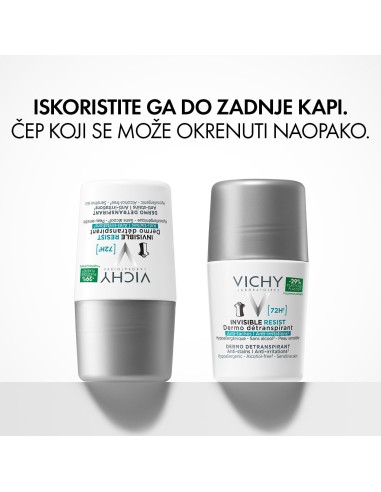 Vichy Deo invisible resist 72h* Dermo Detranspirant protiv mrlja i protiv nadraženosti