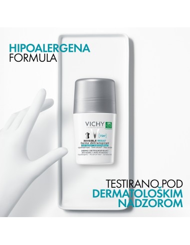 Vichy Deo invisible resist 72h* Dermo Detranspirant protiv mrlja i protiv nadraženosti