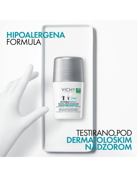 Vichy Deo invisible resist 72h* Dermo Detranspirant protiv mrlja i protiv nadraženosti