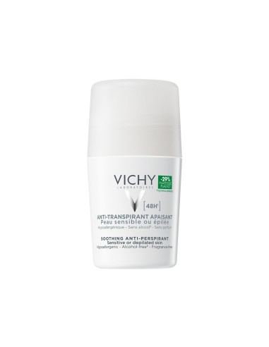 Vichy Deodorant Roll-on dezodorans za regulaciju znojenja do 48h za osjetljivu kožu (bijeli)