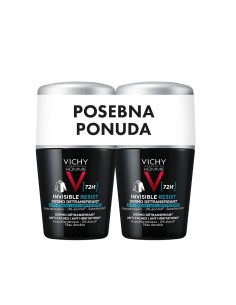 Vichy Homme Invisible resist 72h* Dermo detranspirant protiv mrlja i nadraženosti 1+1 Promo pakiranje