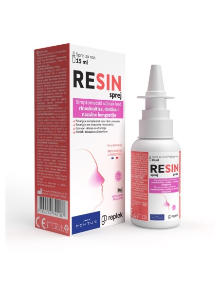 Resin sprej za ublažavanje rinosinusitisa, rinitisa i nazalne kongestije