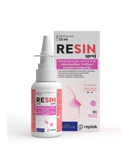 Resin sprej za ublažavanje rinosinusitisa, rinitisa i nazalne kongestije