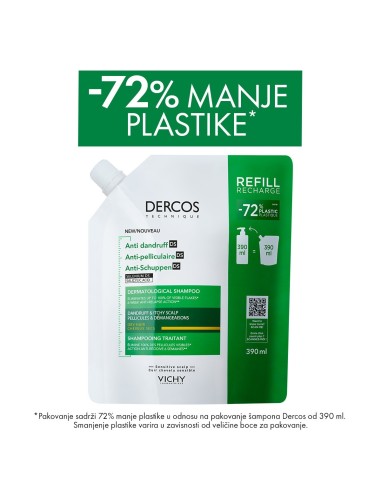 Vichy Dercos Šampon protiv prhuti za suhu kosu Refill
