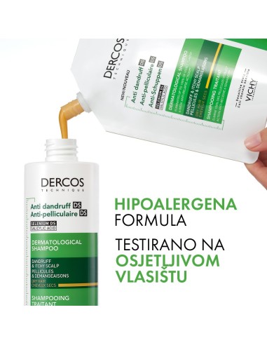 Vichy Dercos Šampon protiv prhuti za suhu kosu Refill